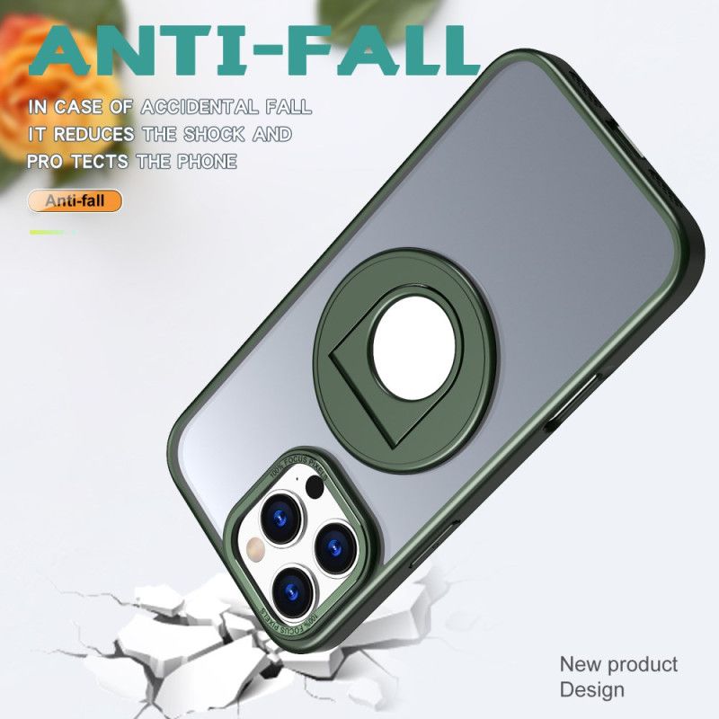 Coque iPhone 16 Pro Transparente Compatible MagSafe avec Anneau-Support