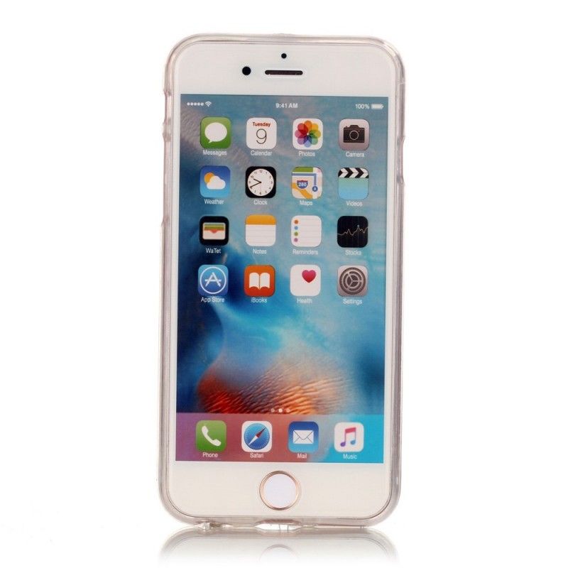 Coque iPhone 6/6s Transparente Tête De Mort Fleurie