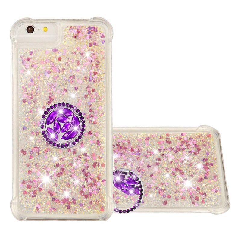 Coque iPhone Se 2 / 8 / 7 Paillettes Avec Anneau-support