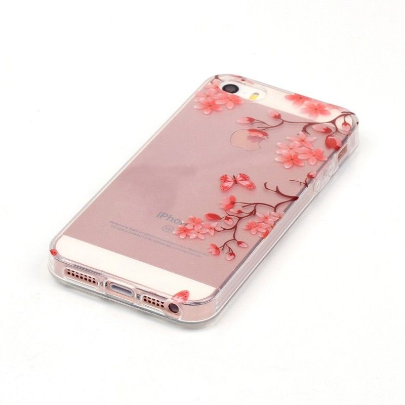 Coque iPhone Se/5/5s Transparente Arbre Fleuri