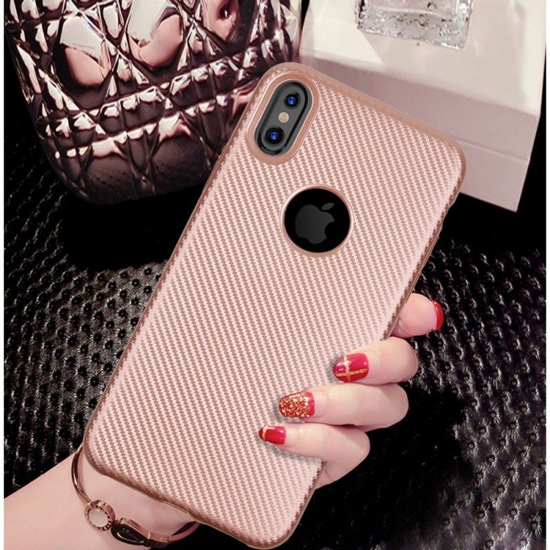 Coque iPhone X Fibre Carbone