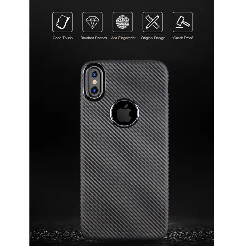 Coque iPhone X Fibre Carbone