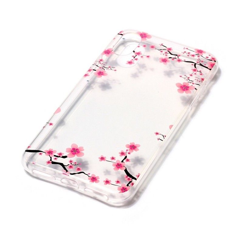 Coque iPhone X Transparente Arbre Fleuri