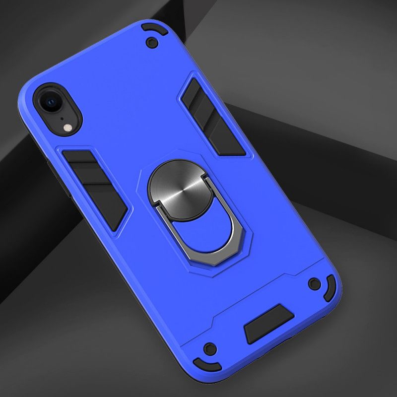 Coque iPhone Xr Détachable Anneau-support Métallisée