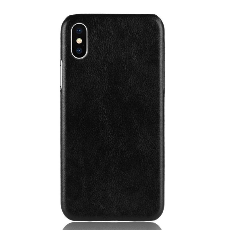 Coque iPhone Xr Effet Cuir Litchi