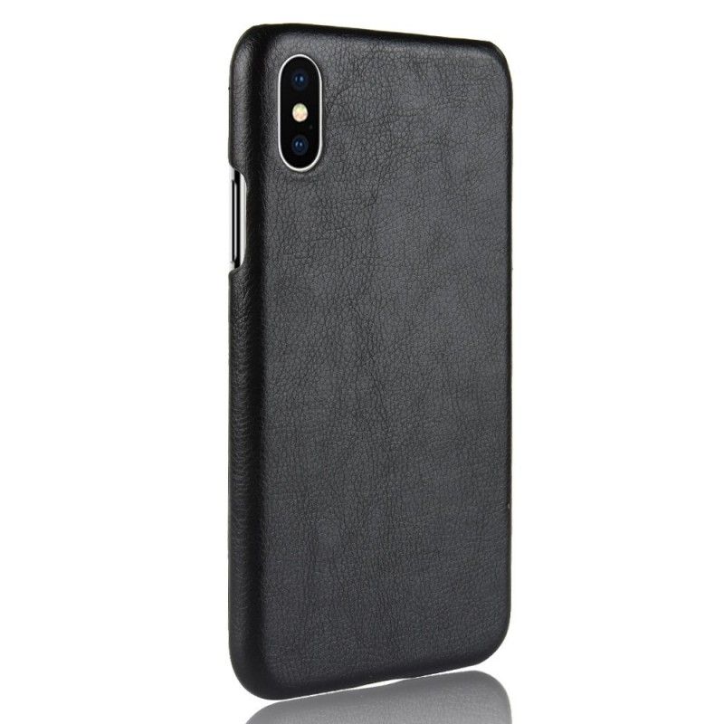 Coque iPhone Xr Effet Cuir Litchi