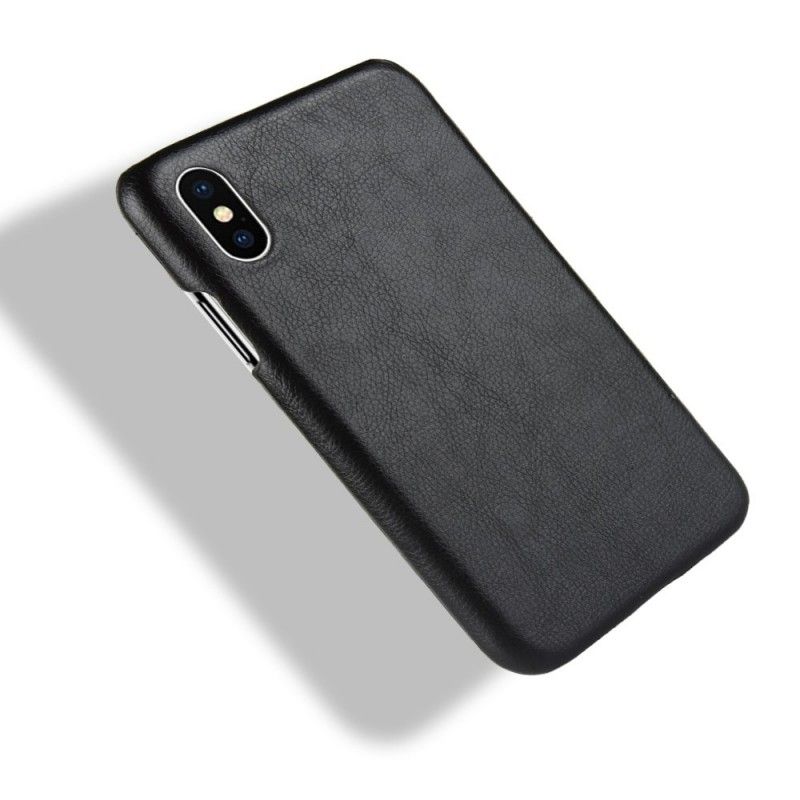 Coque iPhone Xr Effet Cuir Litchi