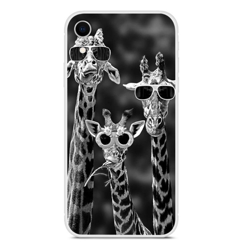 Coque iPhone Xr Girafes À Lunettes