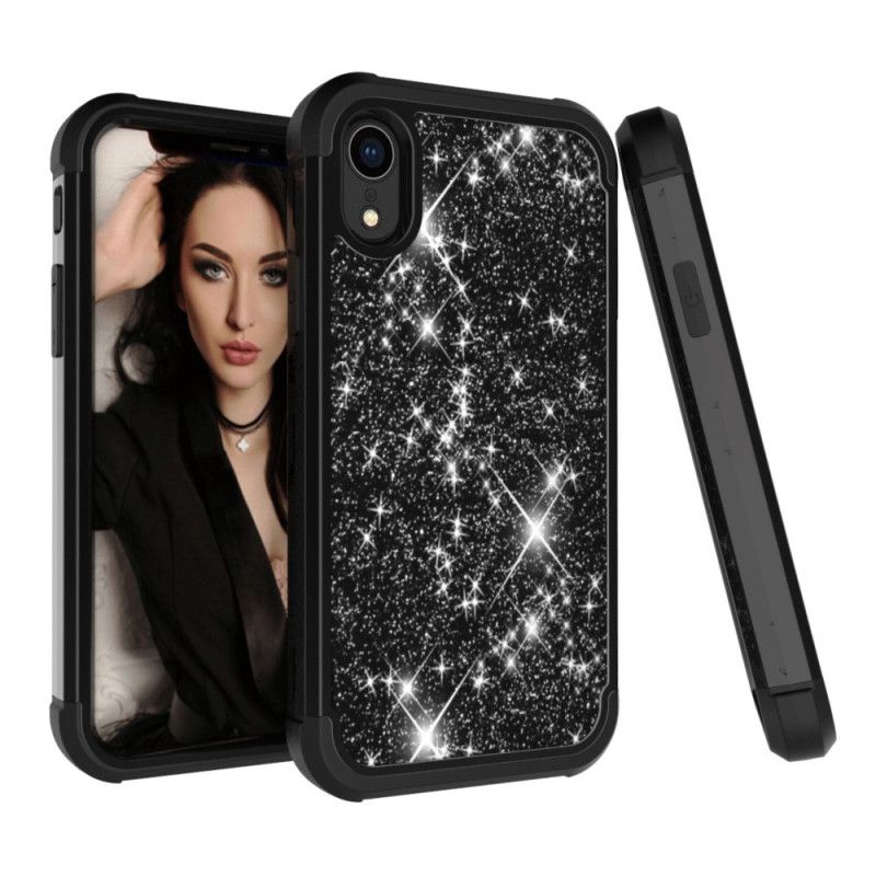 Coque iPhone Xr Hybride Paillettes