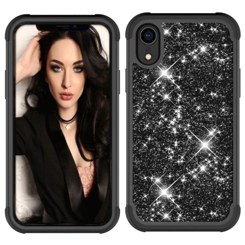 Coque iPhone Xr Hybride Paillettes