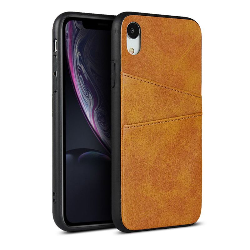 Coque iPhone Xr Monochrome Double Porte-cartes