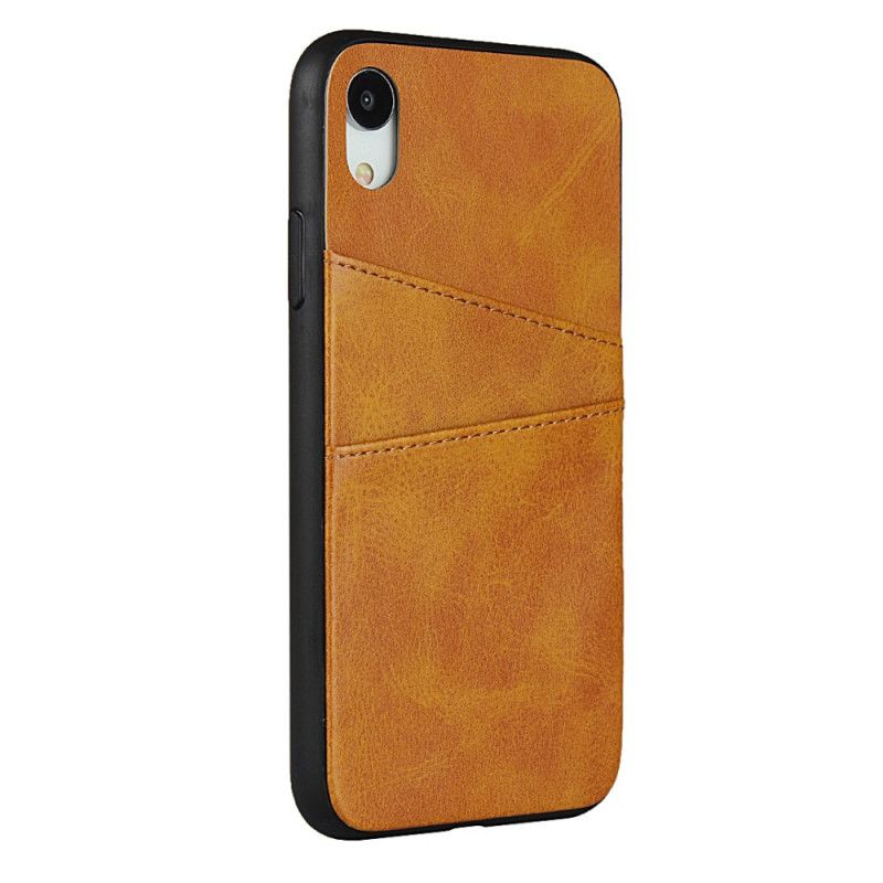 Coque iPhone Xr Monochrome Double Porte-cartes