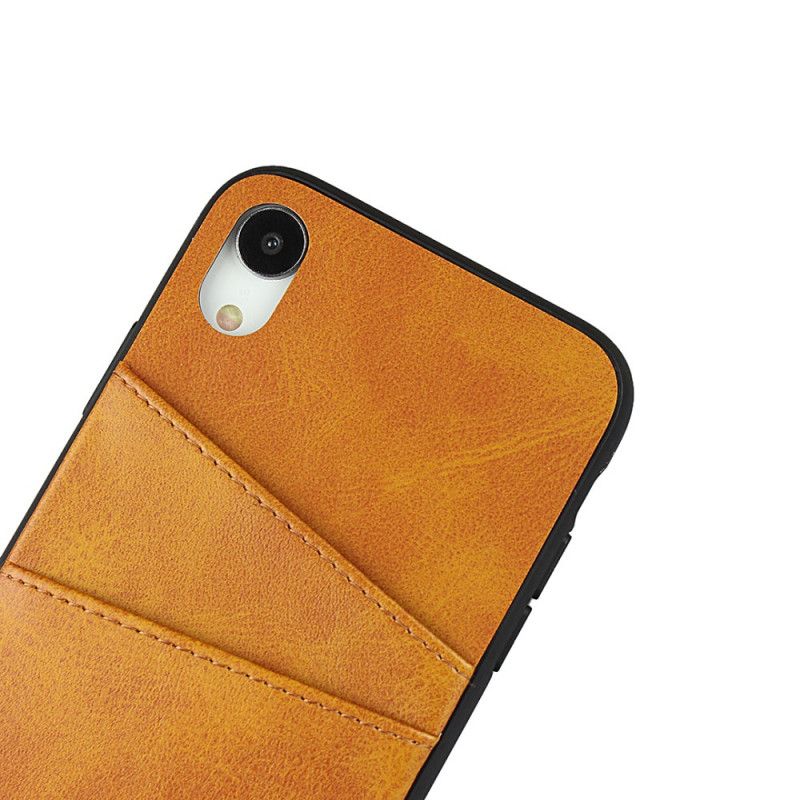 Coque iPhone Xr Monochrome Double Porte-cartes