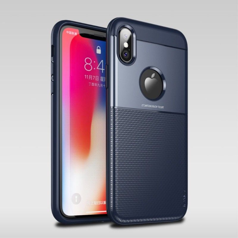 Coque iPhone Xs Ipaky Fibre Carbone