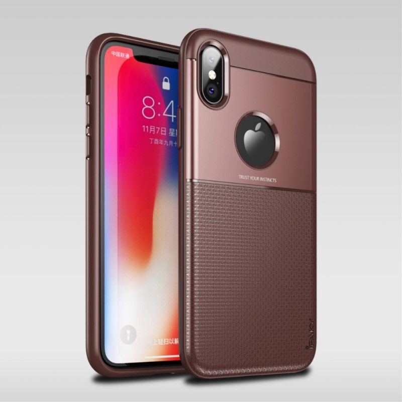 Coque iPhone Xs Ipaky Fibre Carbone