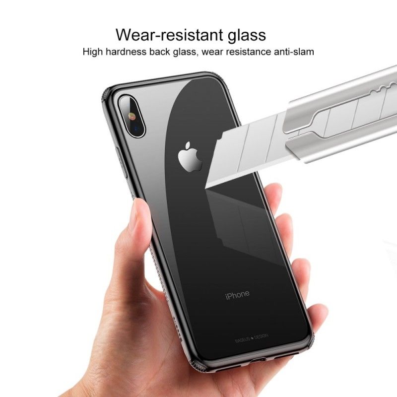 Coque iPhone Xs Max Baseus Transparente Et Rebords Colorés