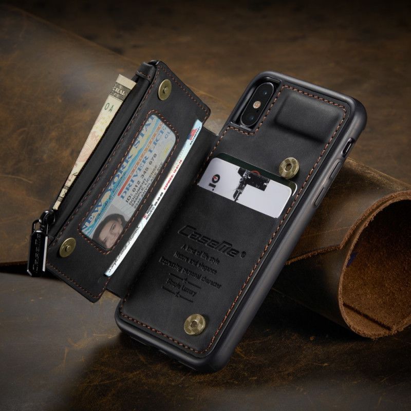 Coque iPhone Xs Max Style Portefeuille Caseme