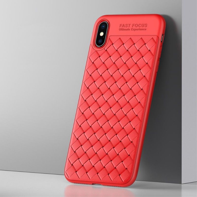 Coque iPhone Xs Max Usams Tissée Luxe