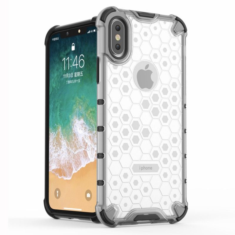 Coque iPhone Xs Style Nid D'abeille