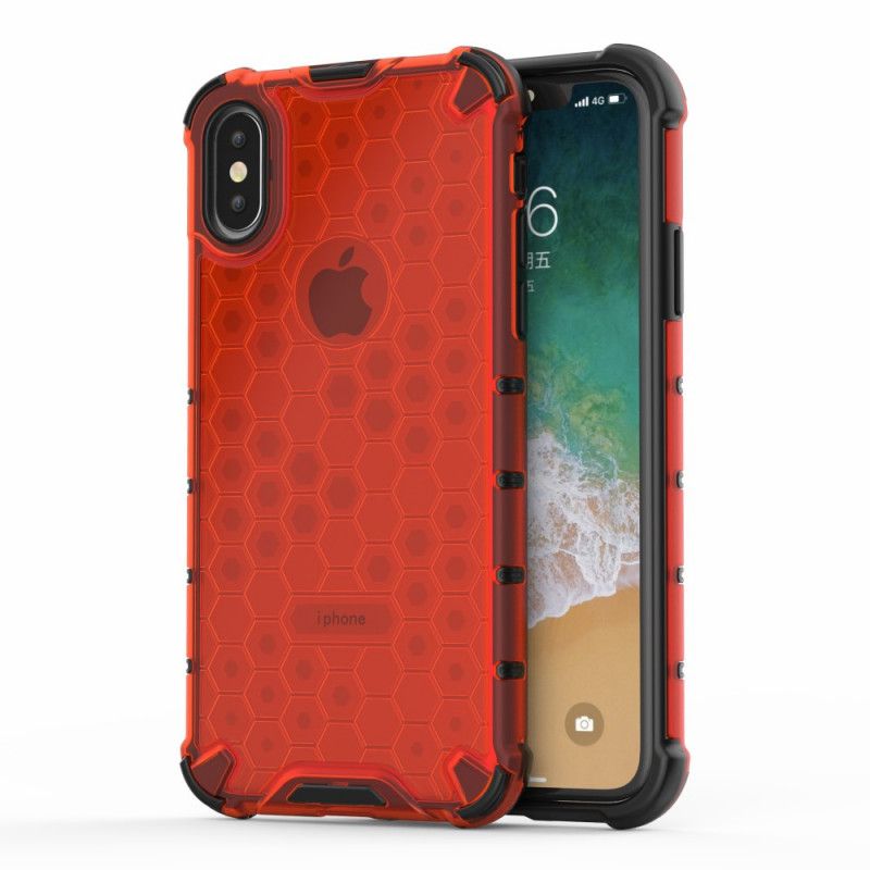 Coque iPhone Xs Style Nid D'abeille