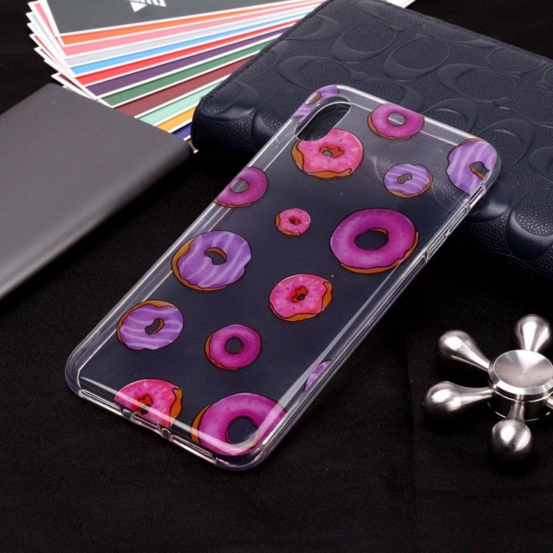 Coque iPhone Xs Transparente Fan De Donuts