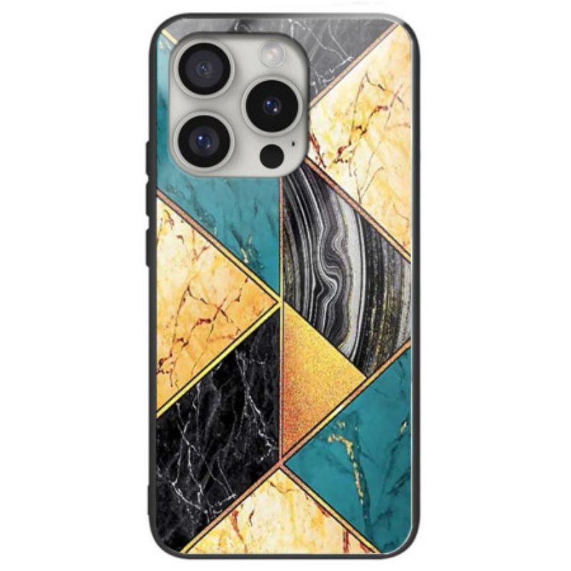 Coque liPhone 16 Pro Max Marbre Jaune et Vert