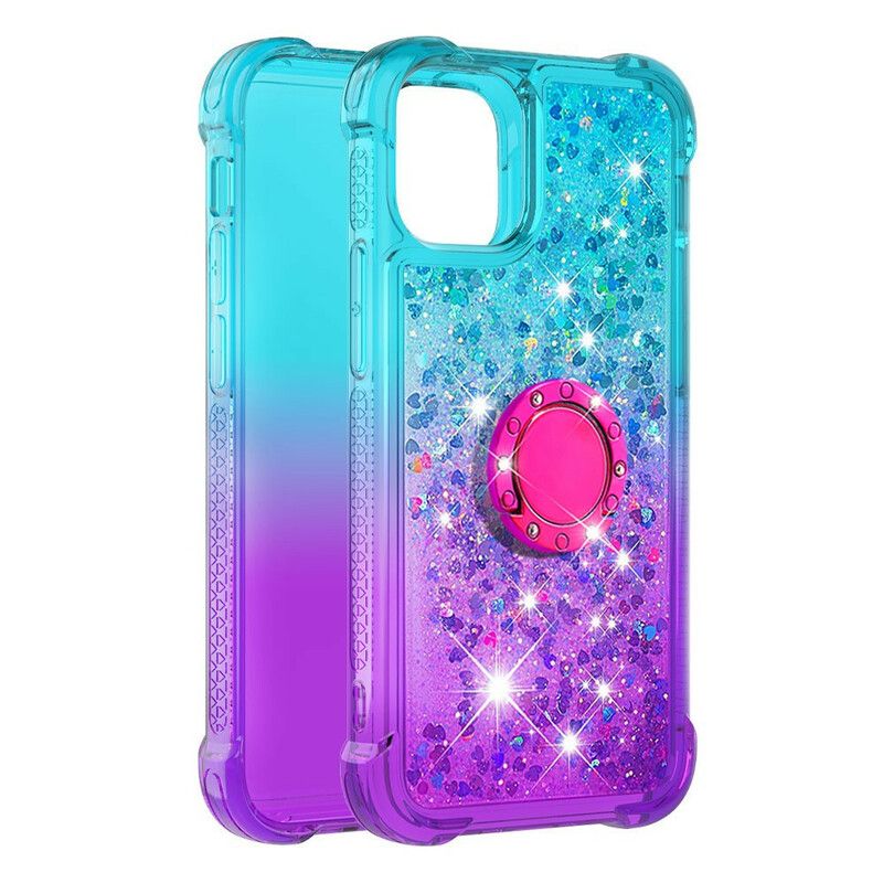 Coque Pour iPhone 13 Pro Max Paillettes Anneau-support