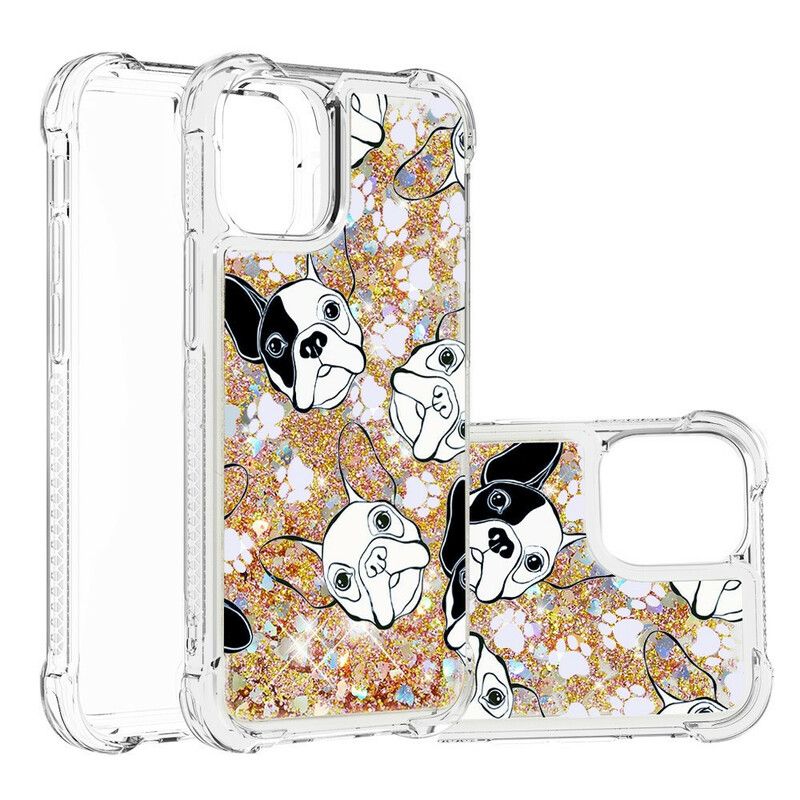 Coque Pour iPhone 13 Pro Mr Chien Paillettes