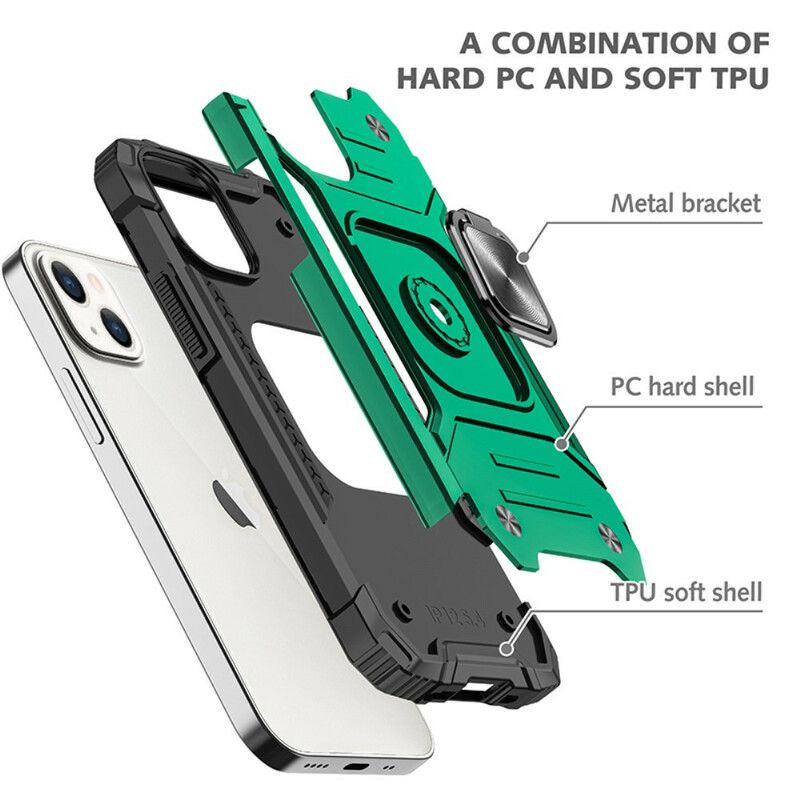 Coque Pour iPhone 13 Pro Style Armure Anneau-support