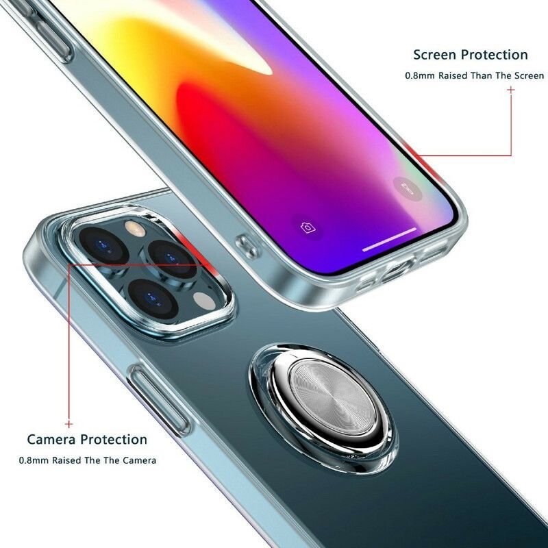 Coque Pour iPhone 13 Pro Transparente Avec Anneau-support