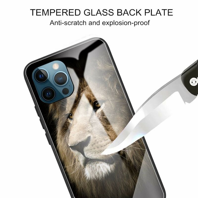 Coque Pour iPhone 13 Pro Verre Trempé Tête De Lion