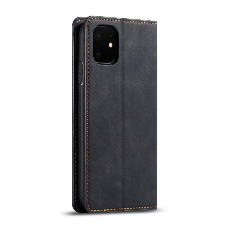 Flip Cover iPhone 11 Effet Cuir Forwenw