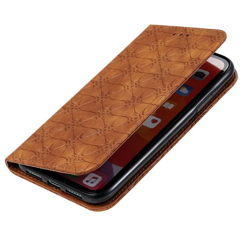 Flip Cover iPhone 11 Fleurs Baroques