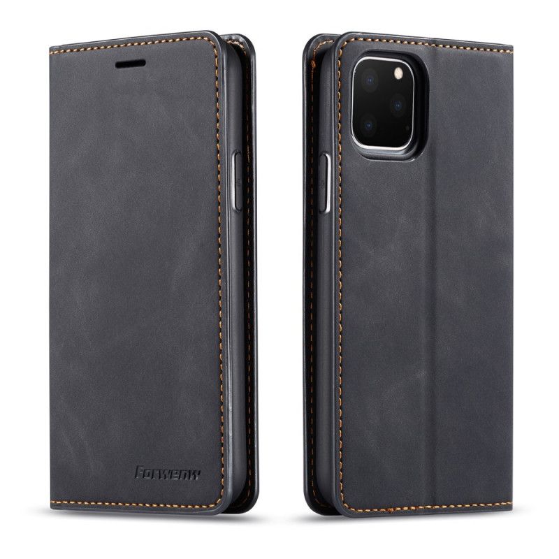 Flip Cover iPhone 11 Pro Max Effet Cuir Forwenw