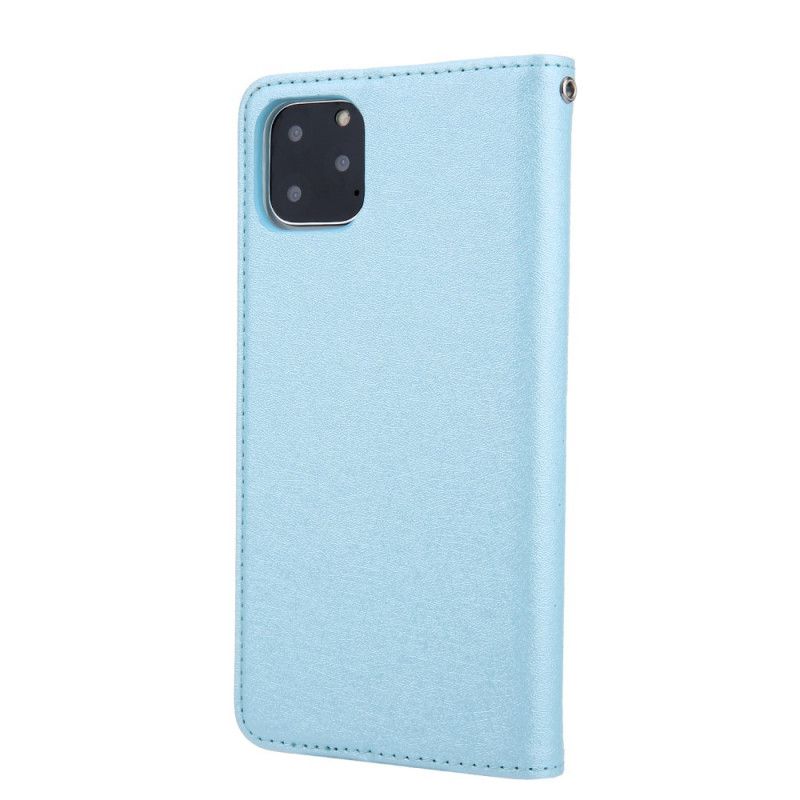 Flip Cover iPhone 11 Pro Max Effet Cuir Texture Soie