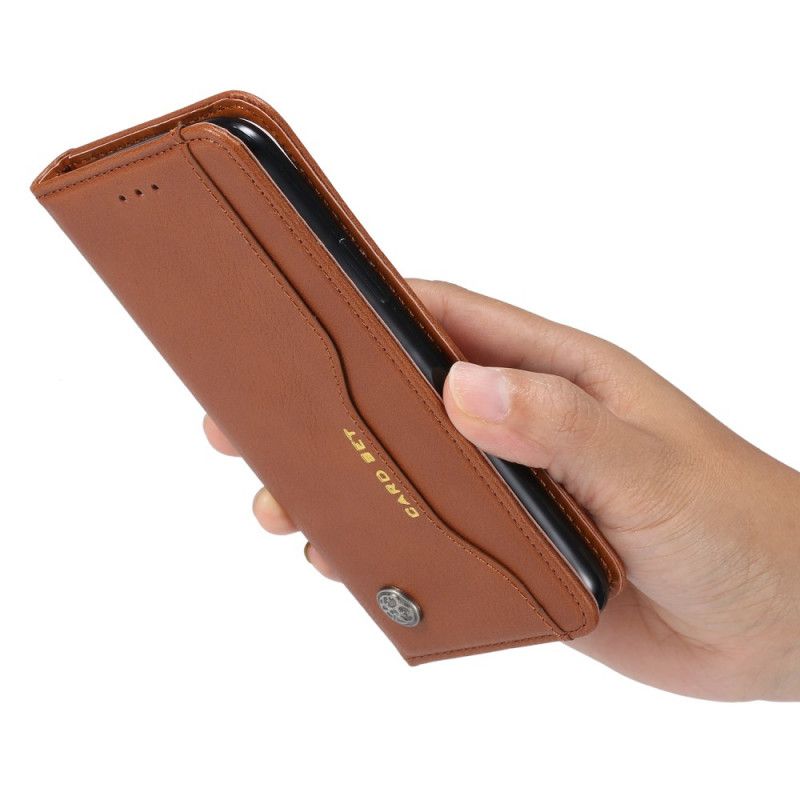 Flip Cover iPhone 12 Mini Simili Cuir Porte-cartes