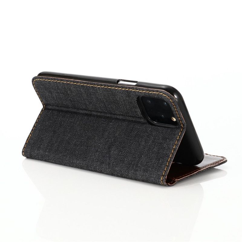 Flip Cover iPhone 12 / 12 Pro Jeans Poche Porte-carte Frontal