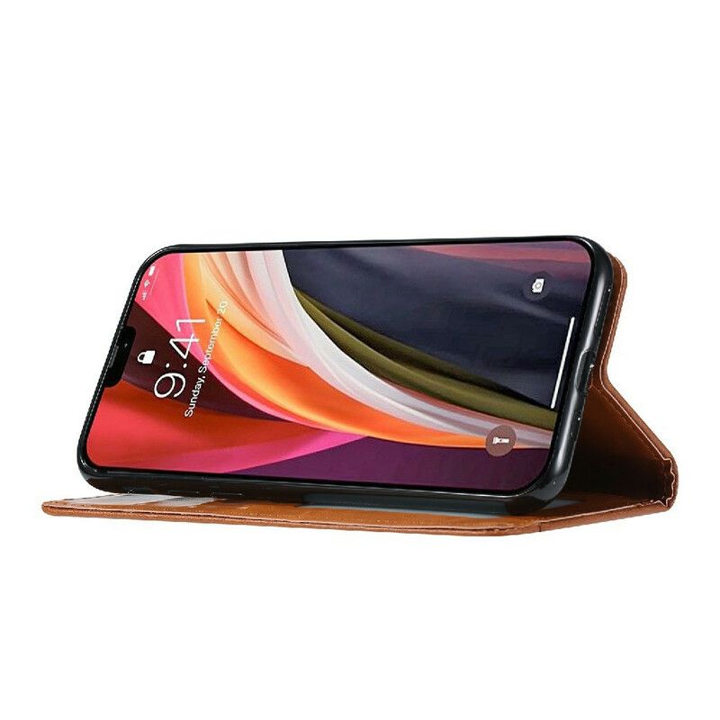 Flip Cover iPhone 13 Pro Simili Cuir Porte-cartes