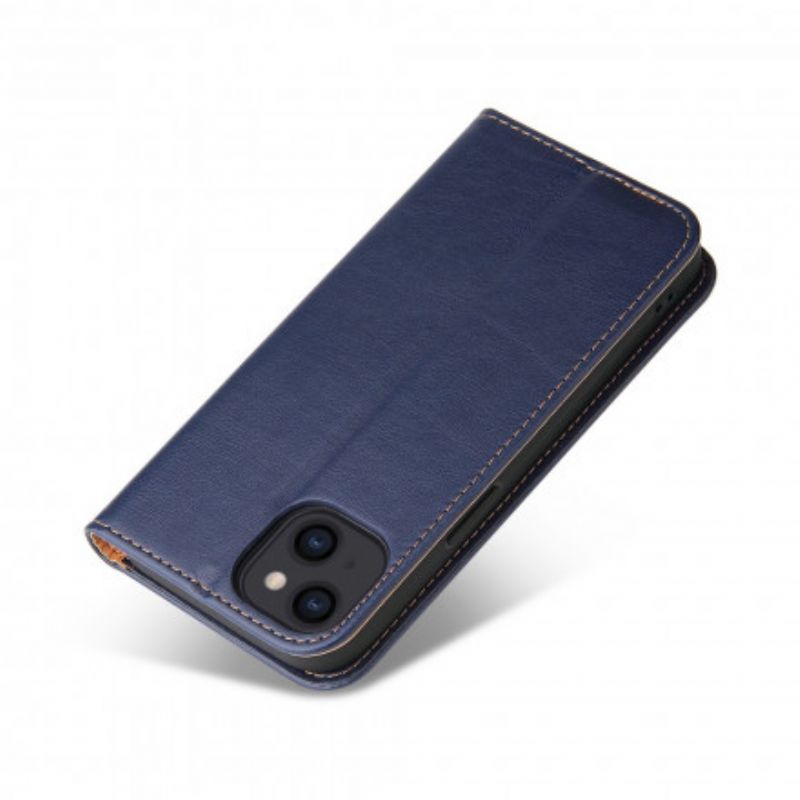 Flip Cover iPhone 13 Texture Cuir