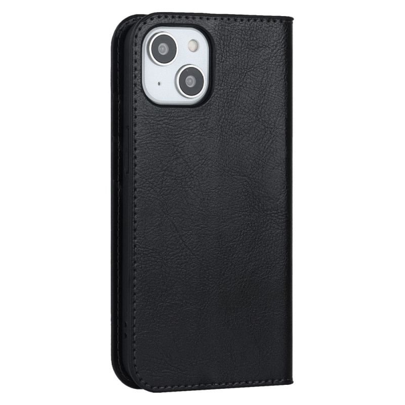 Flip Cover iPhone 14 Plus Cuir Véritable