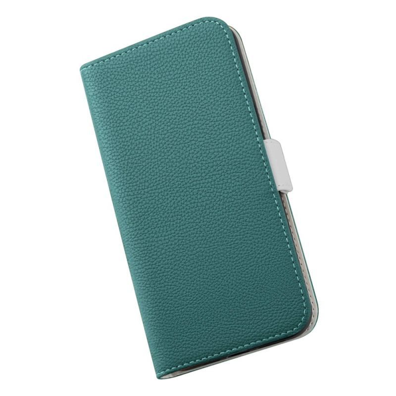 Flip Cover iPhone 14 Simili Cuir Litchi