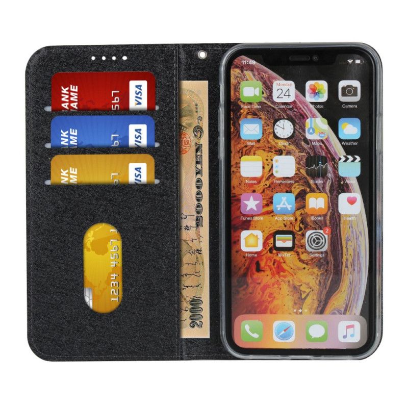 Flip Cover iPhone Xr Style Cuir Douceur Avec Lanière