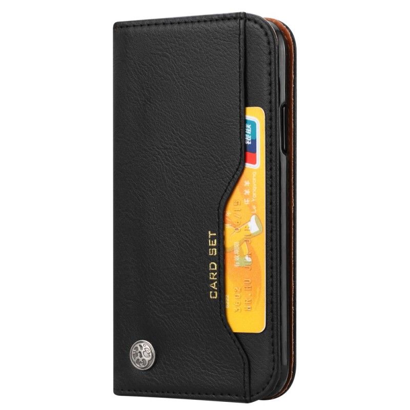 Flip Cover iPhone Xs Simili Cuir Porte-cartes