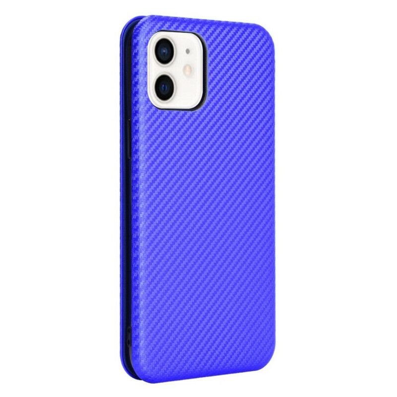 Flip Cover Pour iPhone 13 Fibre Carbone