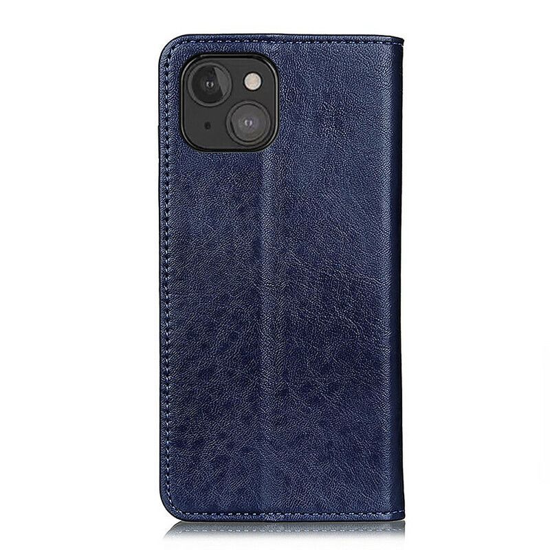 Flip Cover Pour iPhone 13 Mini Cuir Fendu Texturé