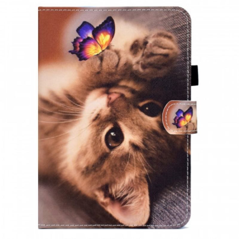 Housse iPad Mini 6 (2021) Mon Chaton et Papillon