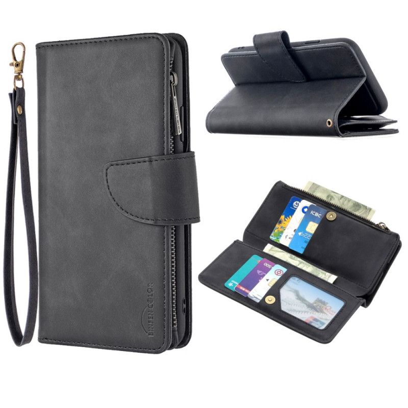 Housse iPhone 11 Multi-fonctionnelle Avec Pochette Fermeture Éclair