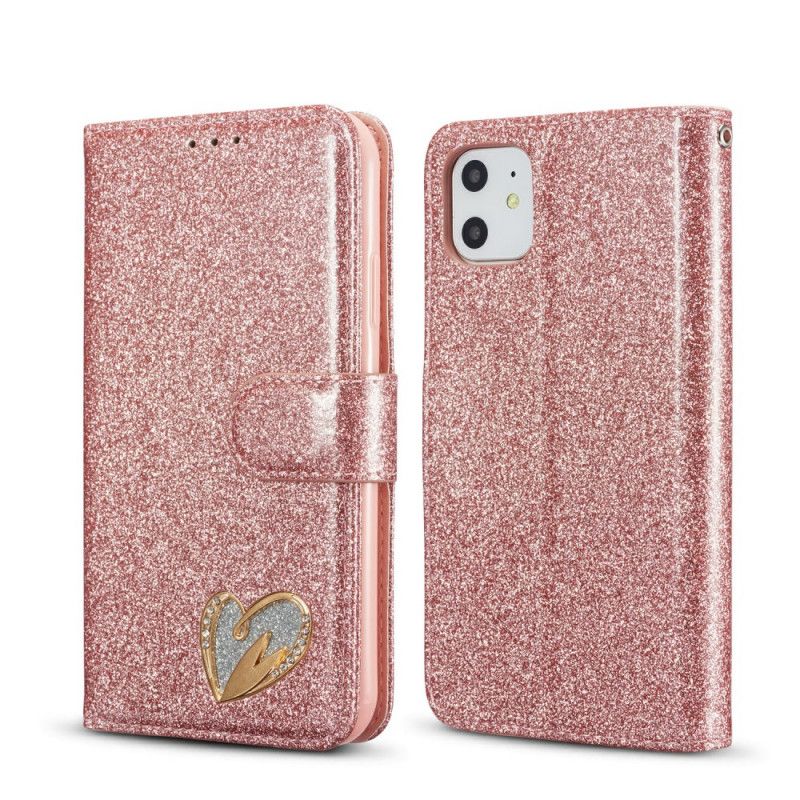 Housse iPhone 11 Paillettes Coeur