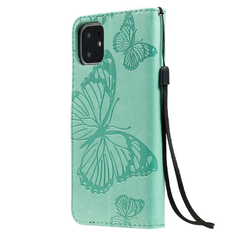 Housse iPhone 11 Papillons Géants À Lanière