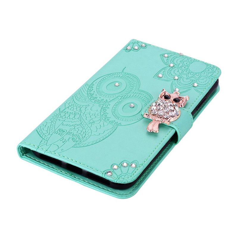 Housse iPhone 12 Mini Hibou Mandala Et Breloque